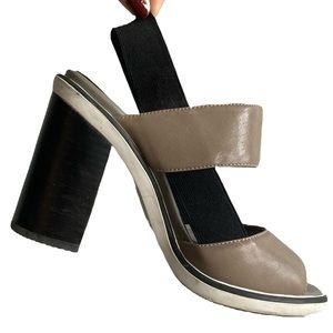 RUDSAK Taupe and Black Heeled Sandals